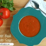 Super Basil Tomato Soup - This easy and quick tomato soup is perfect for a weeknight dinner or rainy night. It's loaded with fresh basil and therefore full of "super power" too.