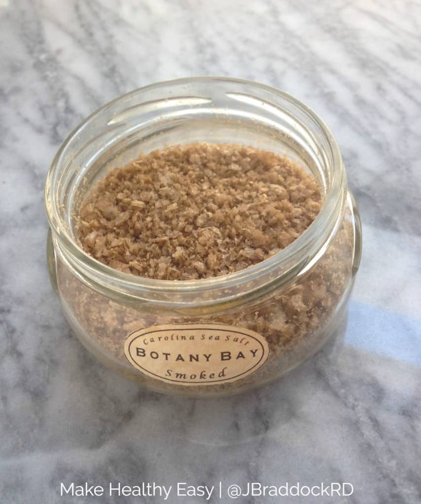 The best smoked sea salt from #Charleston South Carolina. #MakeHealthyEasy | @JBraddockRD