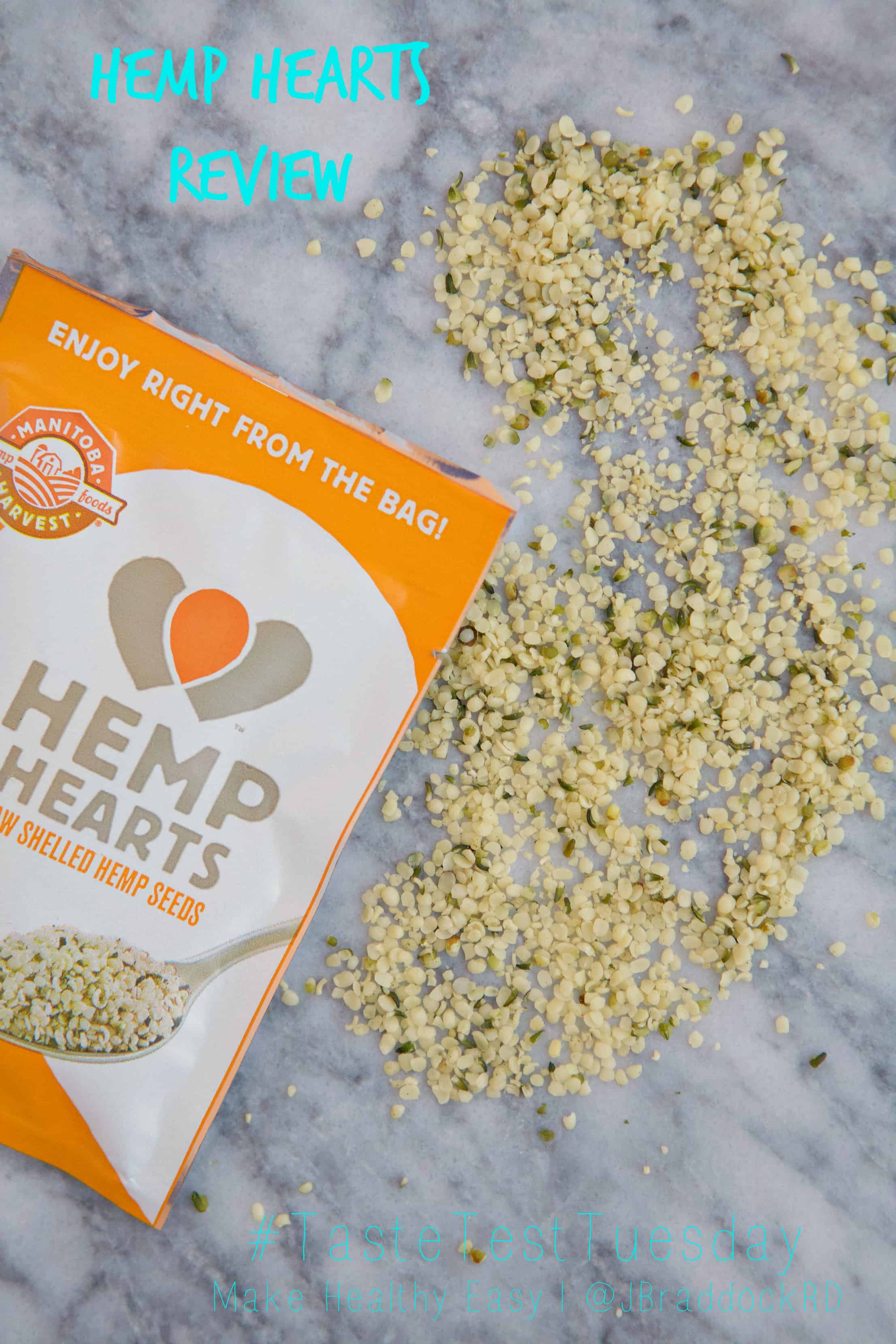 Have you heard about hemp hearts? They're the chewy inside of a hemp seed and packed with flavor, texture and nutrition. See if you should be eating them in this #TasteTestTuesday review on #MakeHealthyEasy post. via @JBraddockRD www.JennaBraddock.com