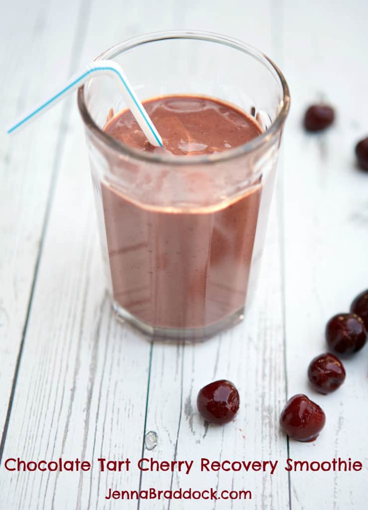 Looking for the BEST foods your body after a workout? Try this easy Chocolate Tart Cherry Smoothie; it's loaded with everything your body needs to fully recover. #MakeHealthyEasy | @JBraddockRD  www.JennaBraddock