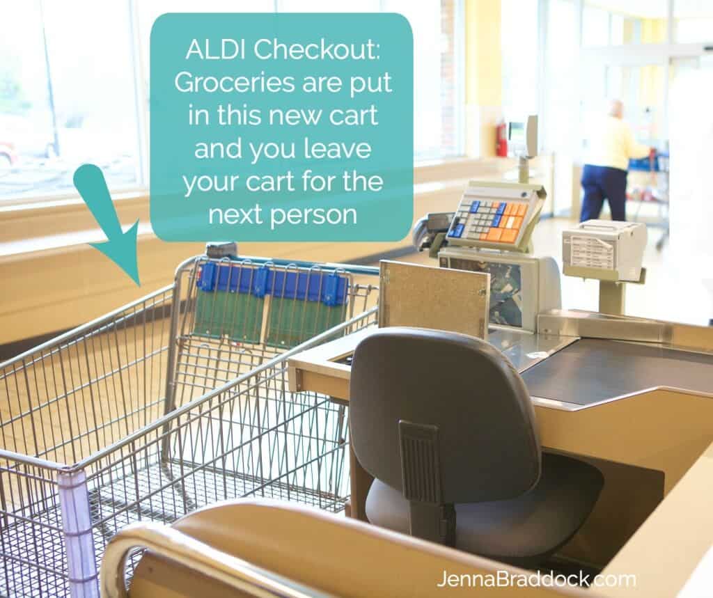 Curious about ALDI grocery stores? There's a few things you need to know before you make your first money-saving trip. Start here with your must-read guide on how to shop at ALDI. #MakeHealthyEasy via @JBraddockRD https://jennabraddock.com #Sponsored