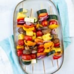 grilled fruit and vegetable kabobs