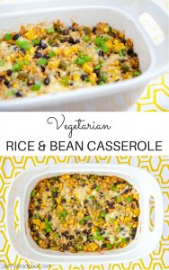 Vegetarian Rice and Bean Casserole Pin