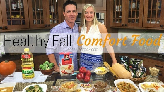 Healthy Fall comfort food -- With the change of the seasons we all crave comfort food and it's all too easy to find indulgent treats everywhere. You will love these easy healthy fall comfort food recipes in this video from Make Healthy Easy.  #MakeHealthyEasy via @JBraddockRD http://JennaBraddock.com