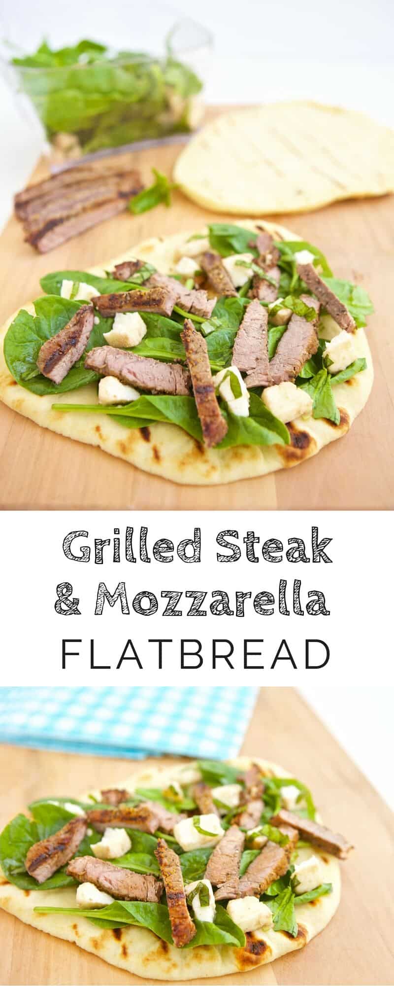 Grilled Steak and Mozzarella Flatbread - Make Healthy Easy - Jenna ...