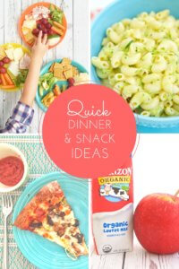 Get back in to the swing of the school year with these quick dinner ideas and snack suggestions for busy families.