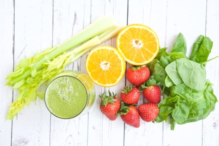 In my humble opinion, a good smoothie recipe is one of the BEST ways to quickly, easily and usually deliciously (is that a word?) to add more fruits and vegetables to your life. This Strawberry Orange Kale Smoothie recipe is one of my go-to recipes for my daily smoothie. 