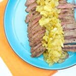 Celebrate fall flavors with this insanely delicious Oktoberfest Flank Steak with Apple Cider Chutney. This is a simple recipe to prepare that will have you in the fall Oktoberfest spirit!