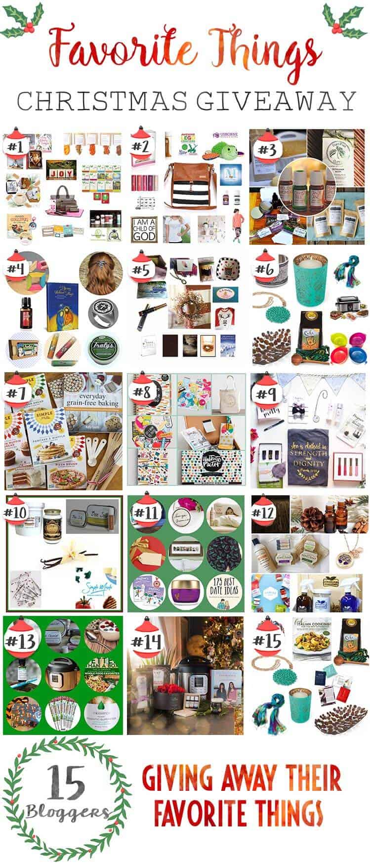 15 bloggers are giving away their favorite things. Enter to win these amazing gifts perfect for giving away or keeping to enjoy yourself.