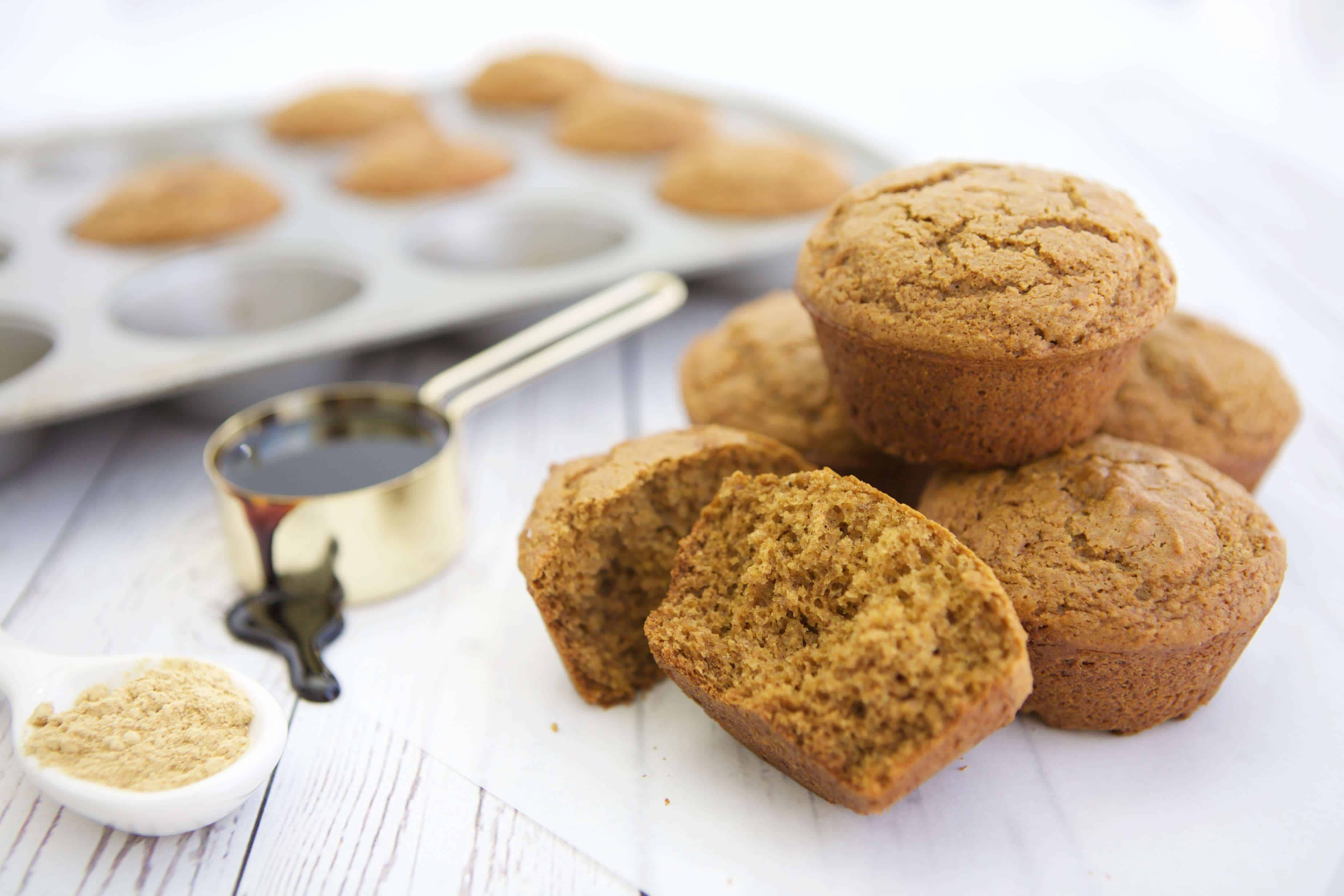 If you love gingerbread and want a lighter, healthier gingerbread recipe to enjoy it all year round, try these fluffy Whole Wheat Gingerbread Muffins.