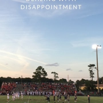 Disappointment is a commonly felt emotion in life, especially as a coaching family. Here's what it looks like in our football life and some tips on how to deal with it.