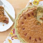 The holidays deserve a little something special, don't you think? This Chocolate Chip Pecan Pie is something special and also corn syrup free.