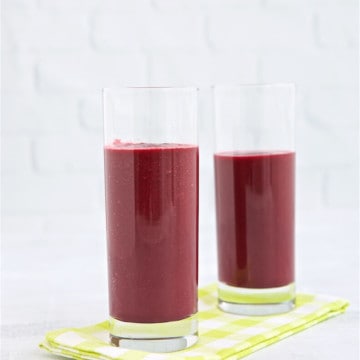 Start your day with this delicious and healthy mango beet breakfast smoothie. If you don't think beets (like me) this smoothie just might change your mind. 