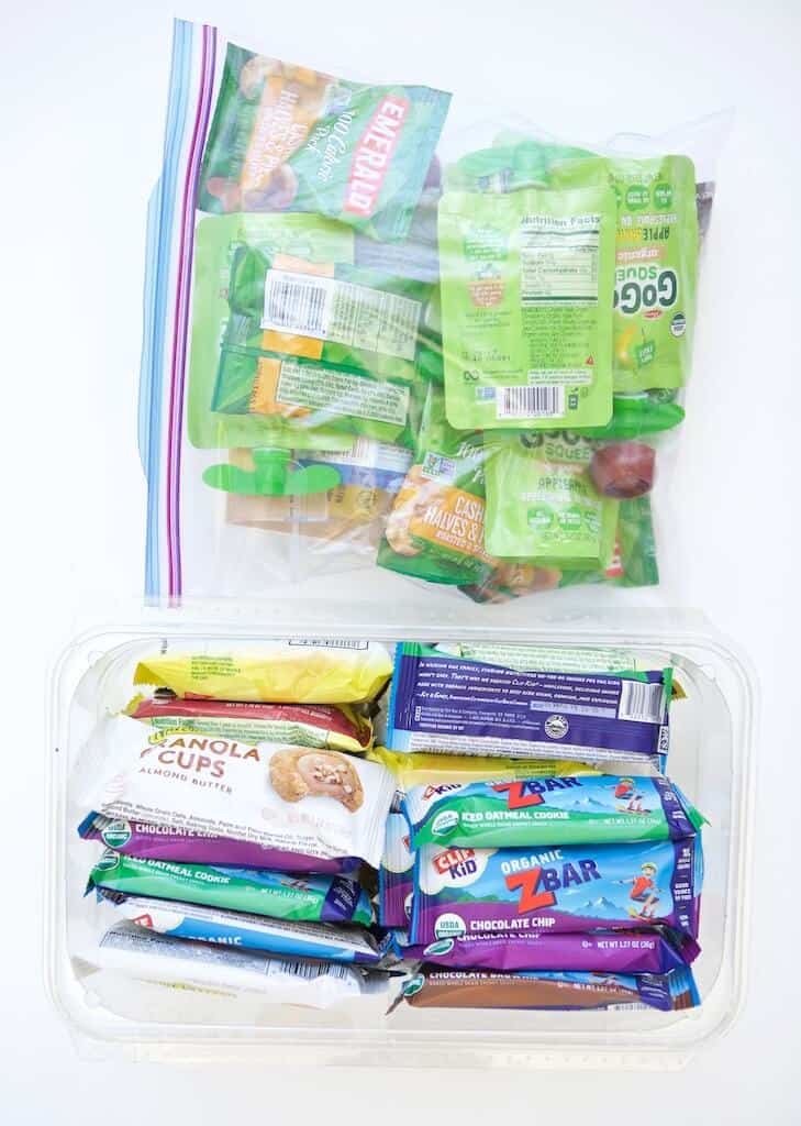 GoGo Squeeze pouches and bar snacks