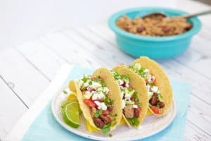 Tacos can be a healthy, and certainly quick, dinner time solution. Try this healthier take on my family's taco meat recipe. 