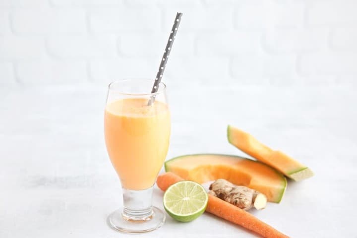 Health Benefits of Eating Cantaloupe & Cantaloupe Ginger Lime Smoothie ...