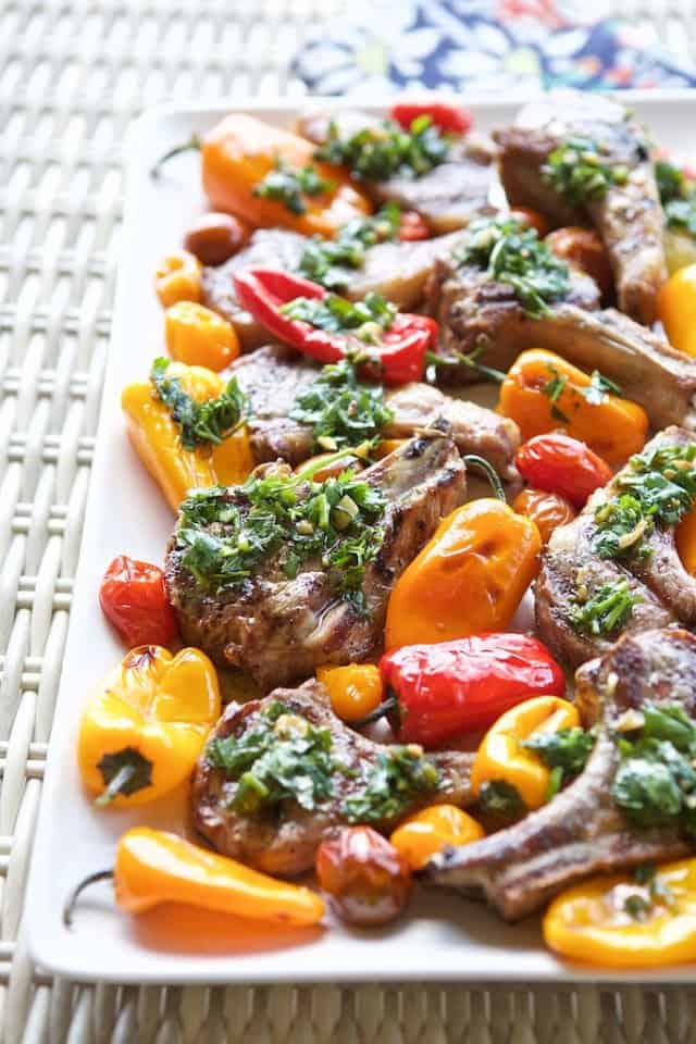 Grilled lamb chops with chimichurri half 3 Make Healthy Easy Jenna Braddock RD