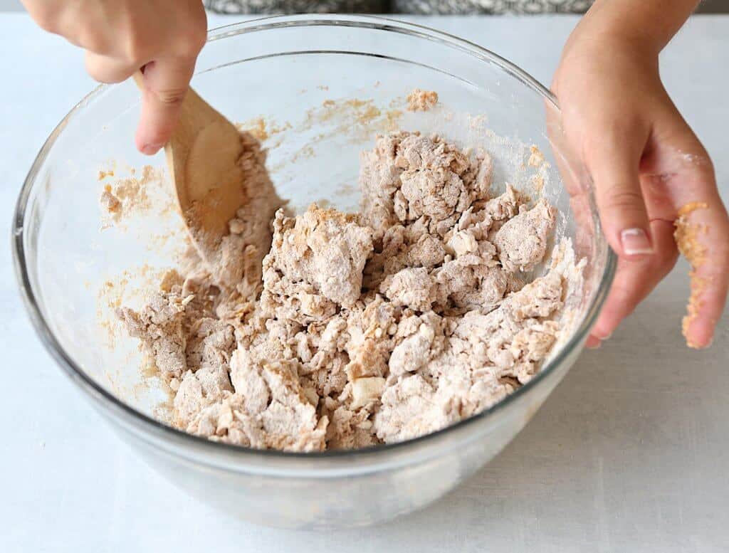 mixing ingredients in bowl