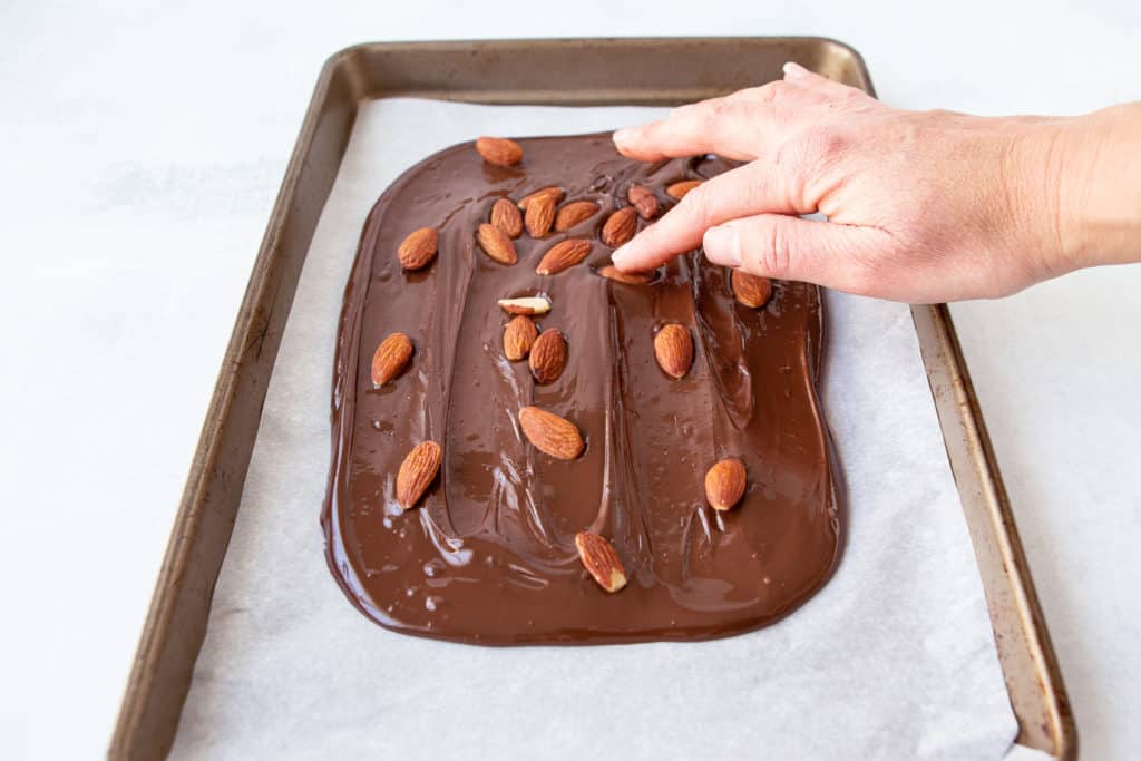 making chocolate bark