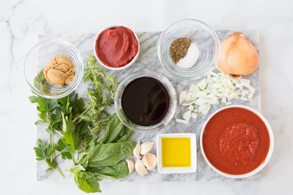 Sweet marinara sauce ingredients