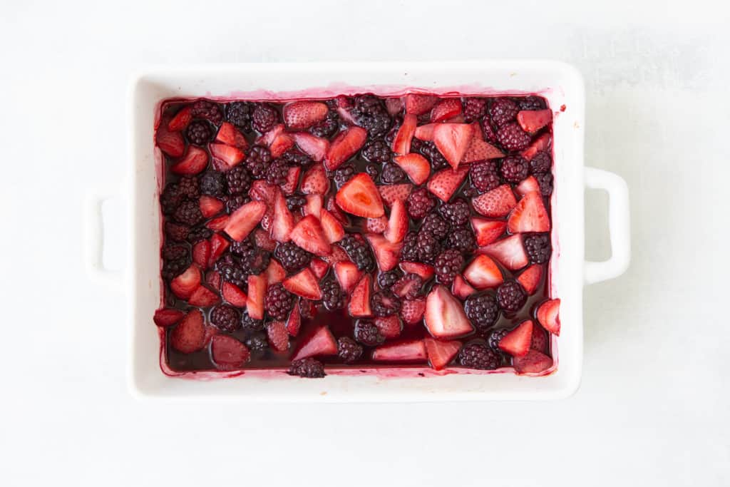 Cabernet berry compote after baking for 20 minutes