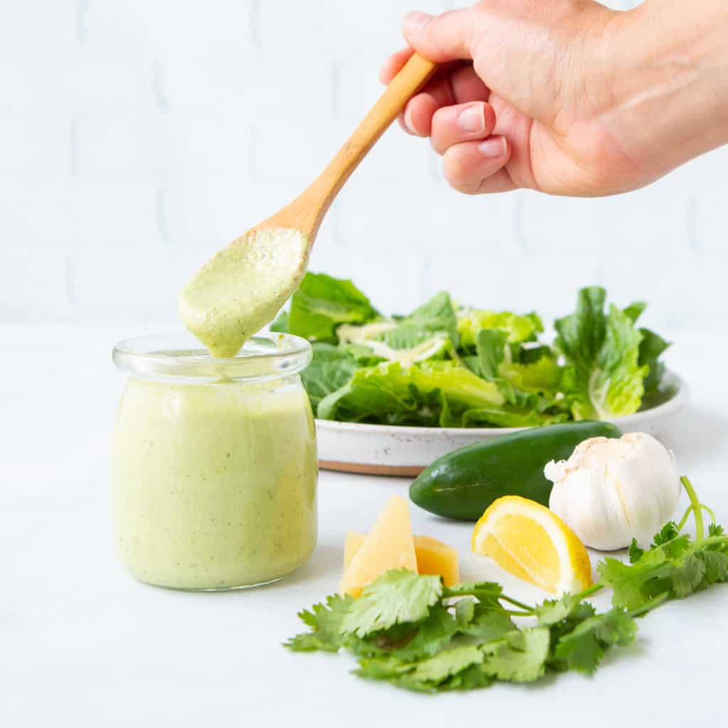 Jalapeno Cilantro Caesar Dressing Make Healthy Easy Jenna Braddock RD