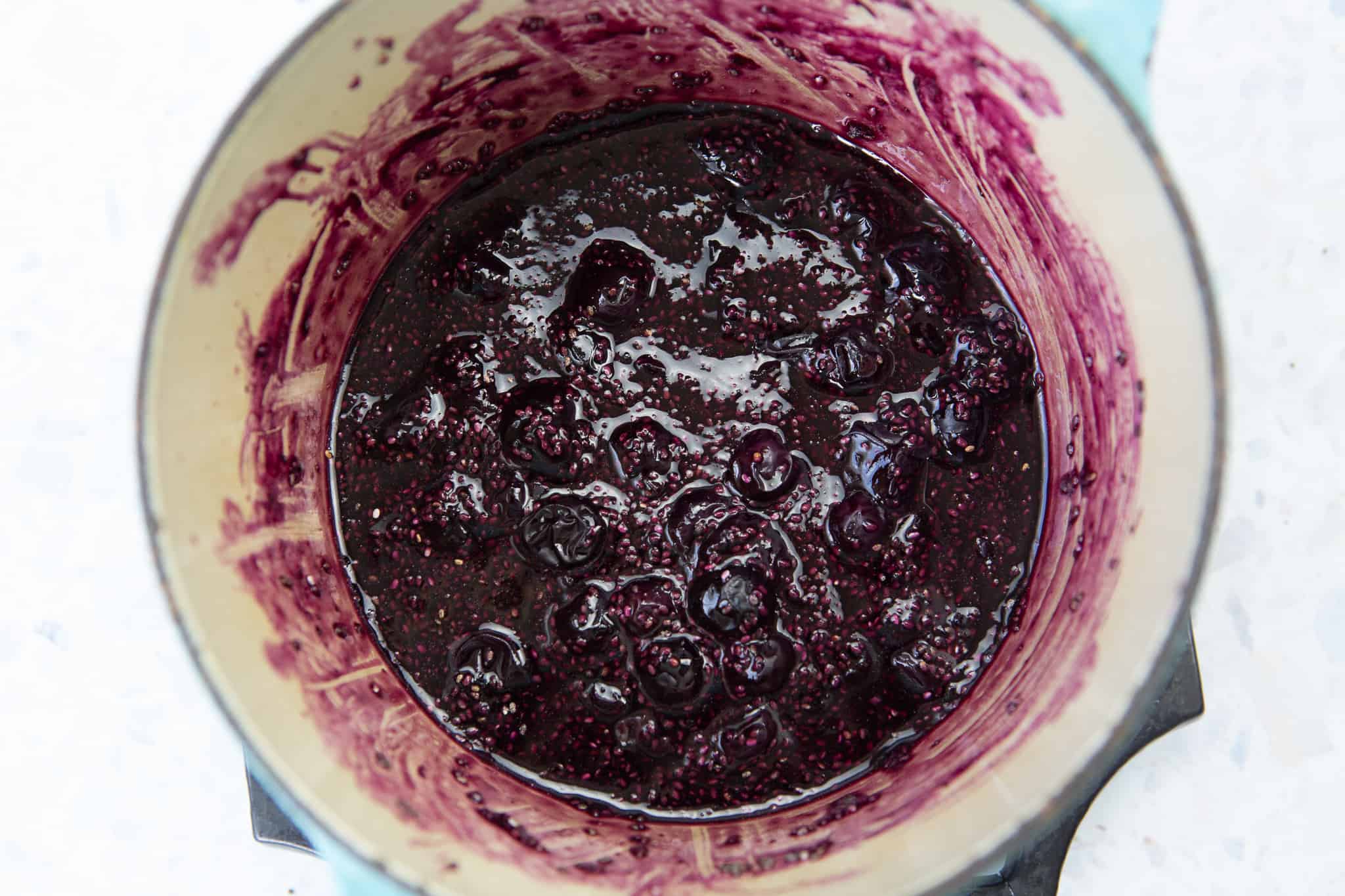 blueberry jam fully cooked and ready