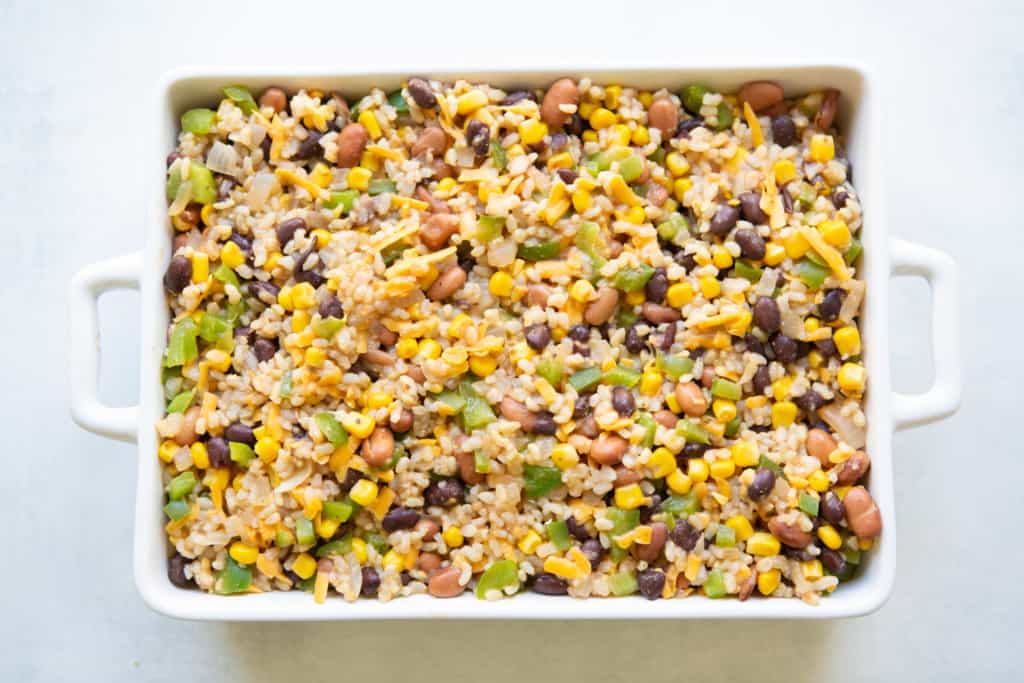 Vegetarian Rice & Bean Casserole