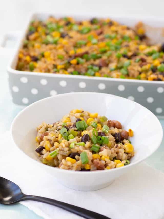 Vegetarian Rice and Beans Casserole