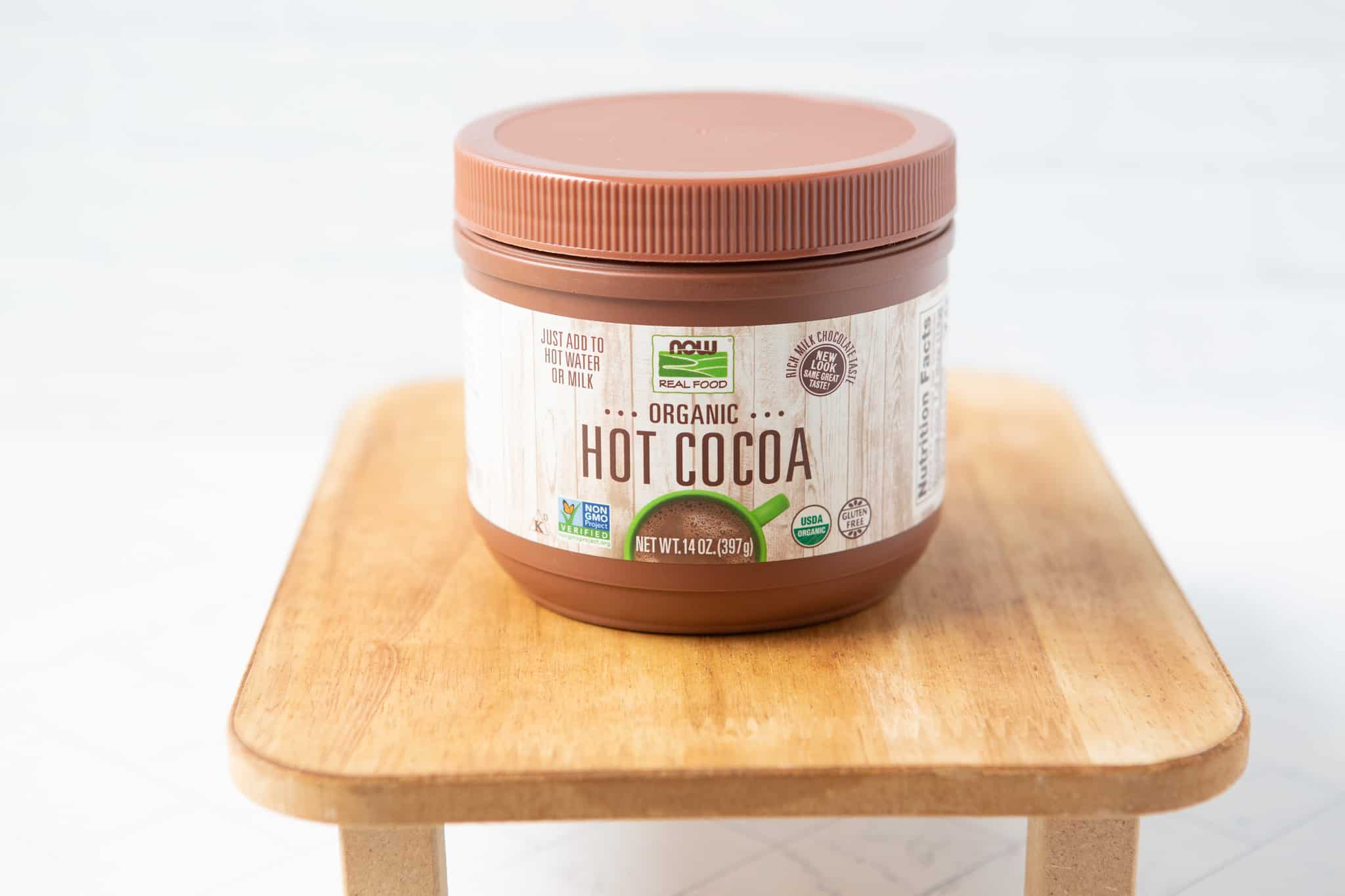 NOW Foods Organic Hot Cocoa Mix in tub