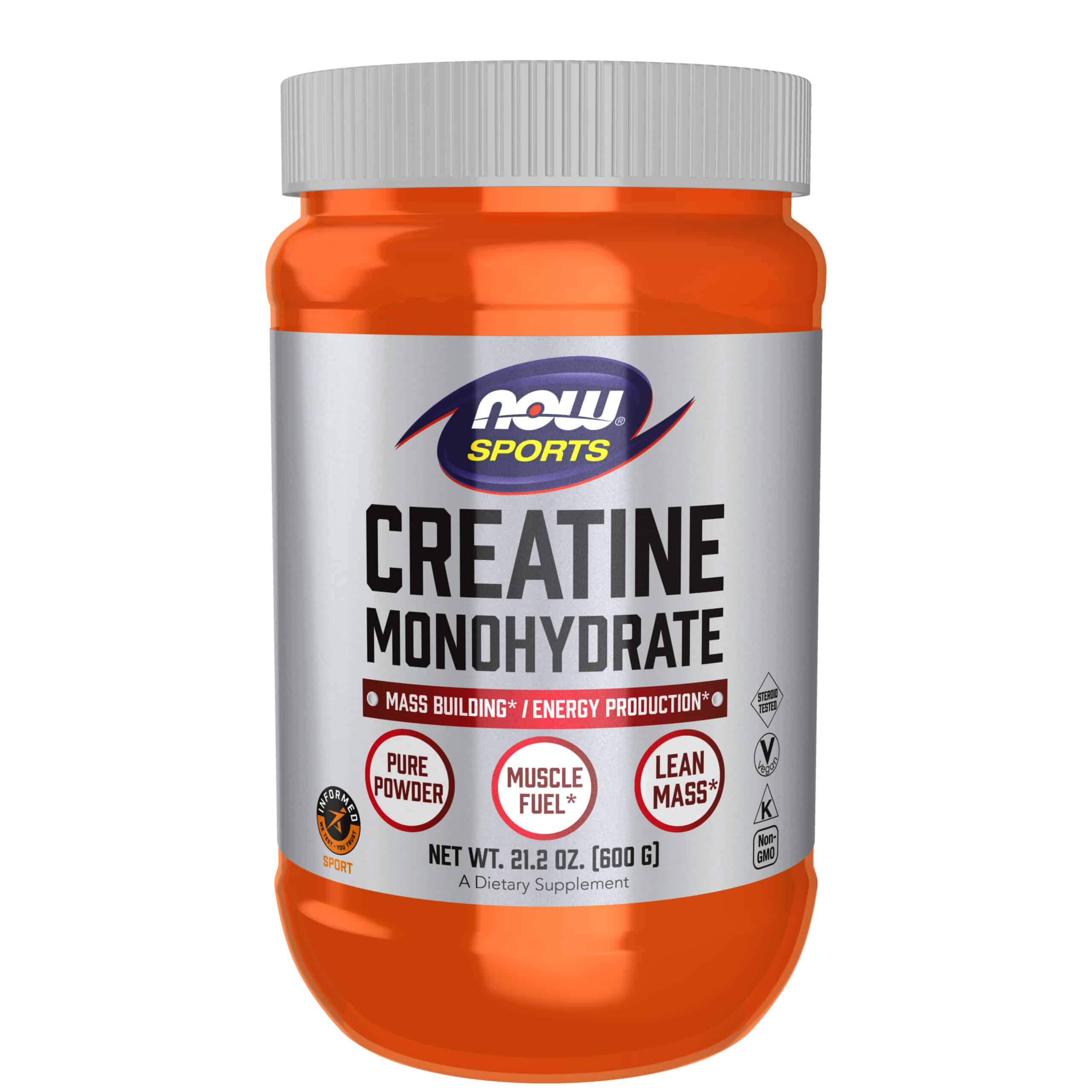 bottle of NOW sports creatine monohydrate