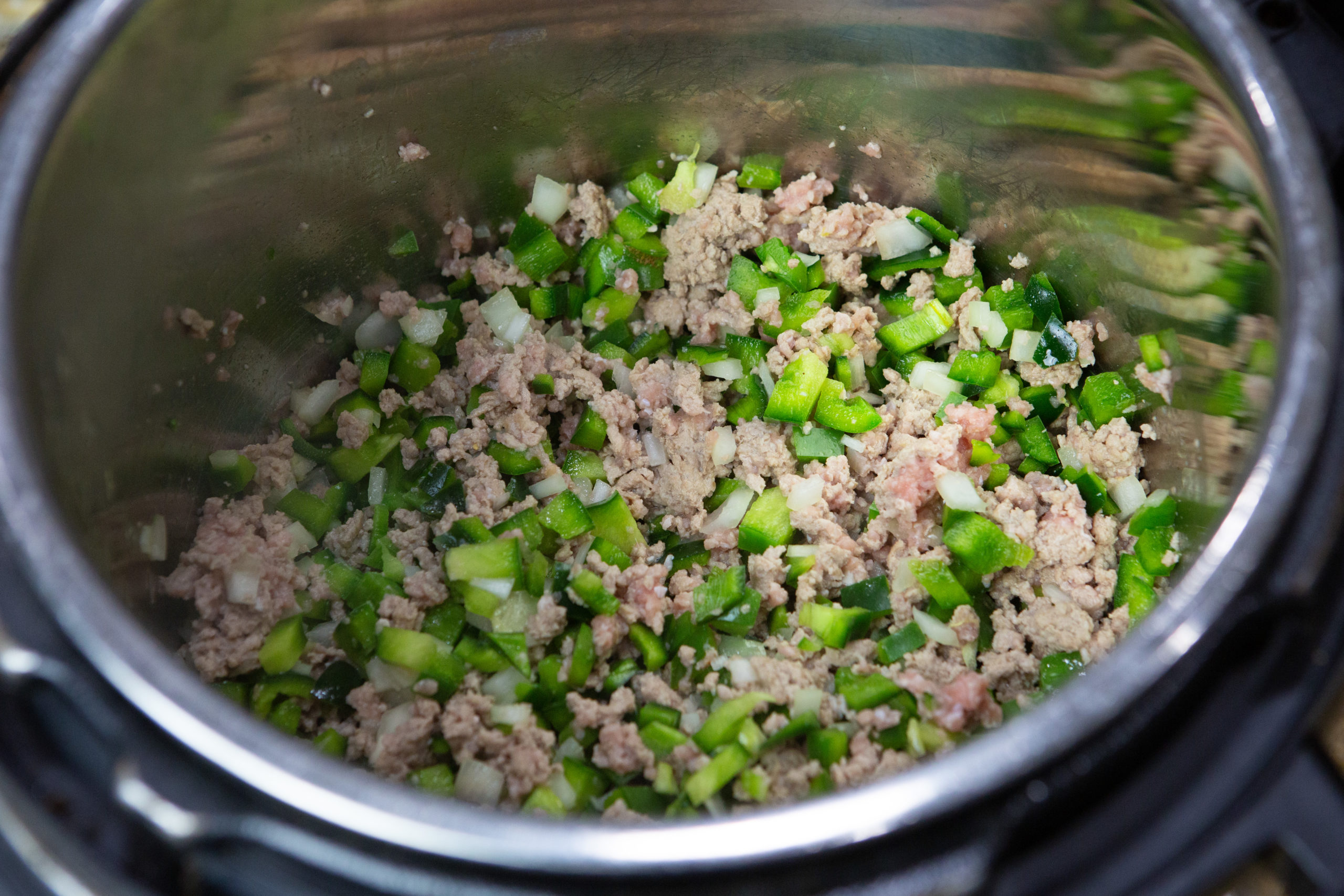 cooking ground turkey on saute mode in instant pot