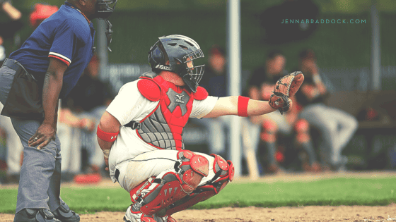 catcher in youth baseball game